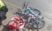 اصابة راكب دراجة هوائية بجراح متوسطة بحادث دهس قرب جلجولية 
