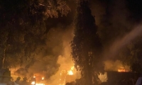اندلاع حريق هائل بمصنع بلاستيك في نتانيا
