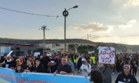  مظاهرة جماهيرية حاشدة في مجد الكروم تصديا للعنف والجريمة