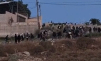 مئات المستوطنين يهاجمون قرية عوريف
