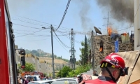 تخليص عالقين بإندلاع حريق في مبنى سكني بحي وادي الجوز في القدس