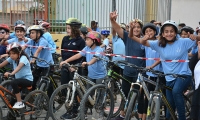 يوم الركوب الآمن للدراجات الهوائية في مدرسة جلجوليه الابتدائية 