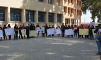 وقفة احتجاجية وفعاليات تربوية ضد العنف في مدرسة الرازي في جلجولية 