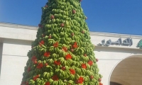 شجرة ميلاد من الموز في لبنان