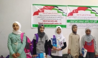 توفير 150 حقيبة مدرسية للطلاب الفلسطينيين المهجرين من سوريا المتواجدون في مدينة كيليس 