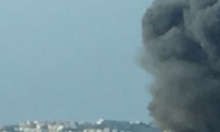 حريق في معامل تكرير البترول في حيفا  