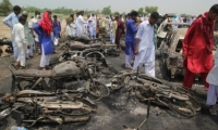 ارتفاع حصيلة ضحايا حريق صهريج النفط في باكستان إلى 190