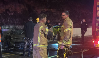 مصرع سائق وإصابة 4 أشخاص بحادث طرق على شارع 60