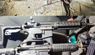 إعتقال مسلح في سخنين بعد إطلاق نار على بيت ومبنى تجاري وضبط بندقيتان m16 ومسدس 