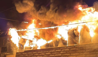 حريق في مبنى مكون من طابقين في الكسيفة 