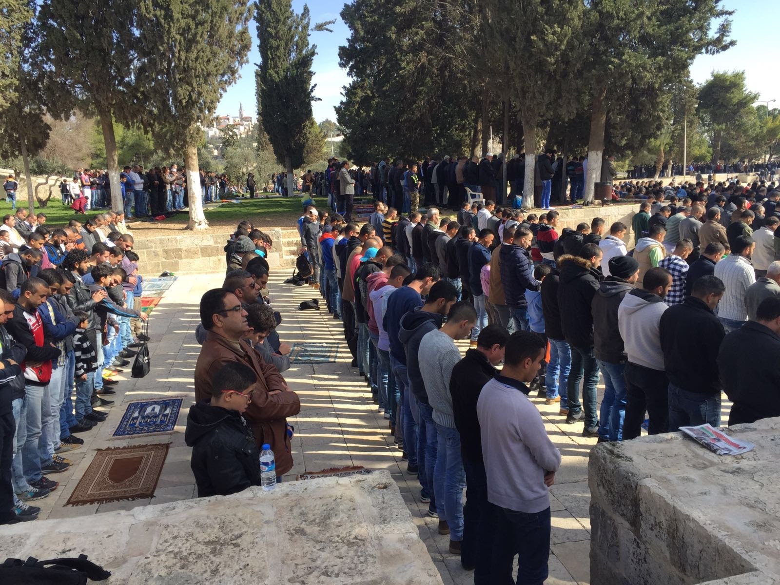 60 ألف مصل في الأقصى... ووقفة تضامنية مع القيق
