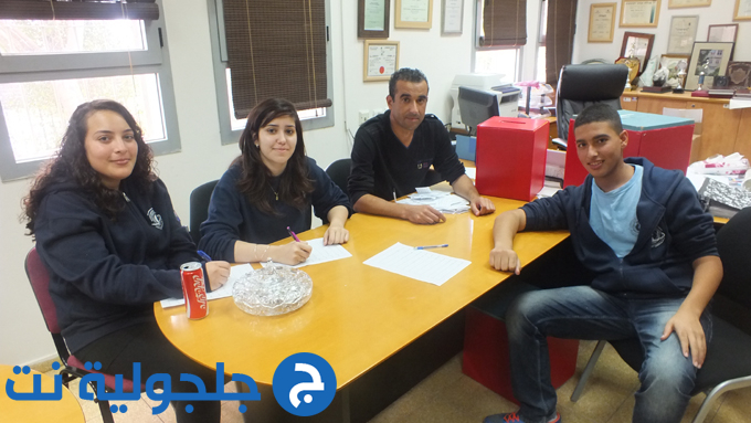 انتخابات مجلس الطلاب في ثانوية جلجولية 