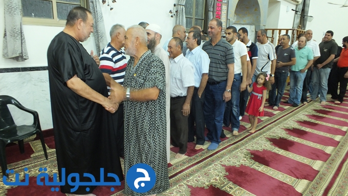 حفل توديع حجاج جلجولية في مسجد البخاري