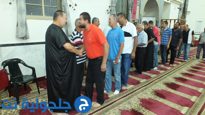 حفل توديع حجاج جلجولية في مسجد البخاري