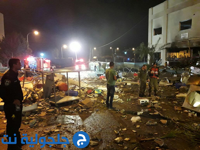 انفجار في محل تجاري يؤدي الى انهيار في مبنى