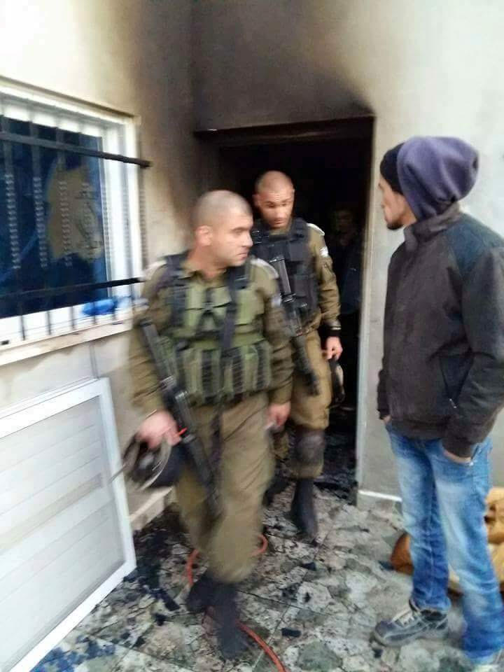 احراق منزل الشاهد الوحيد على استشهاد عائلة دوابشة 