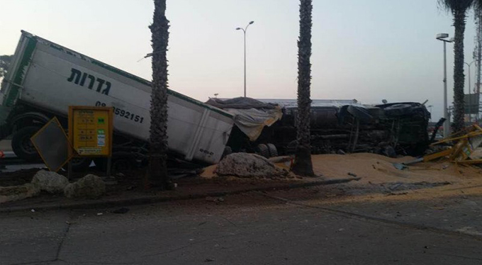 اصابة خطيرة في حادث طرق عند مفرق نتانيا 