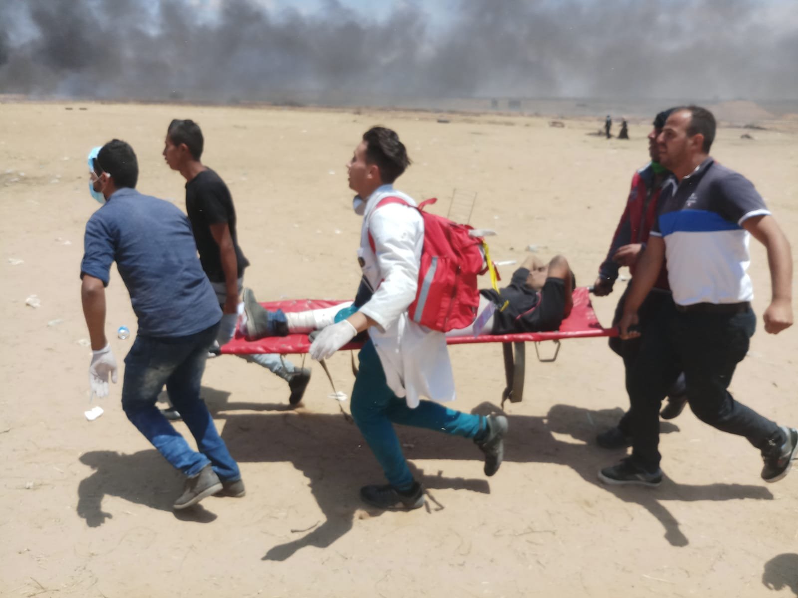 55 شهيدًا وأكثر من 1700 جريح حدود قطاع غزة