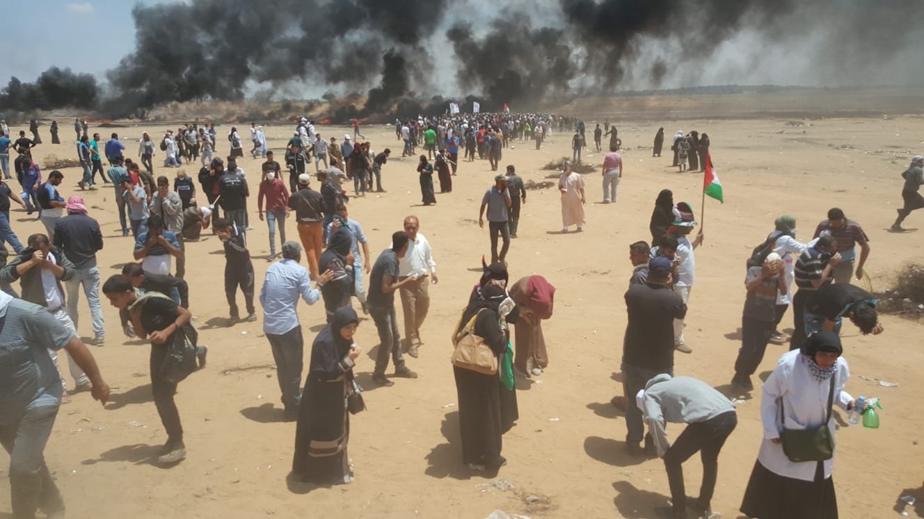 55 شهيدًا وأكثر من 1700 جريح حدود قطاع غزة