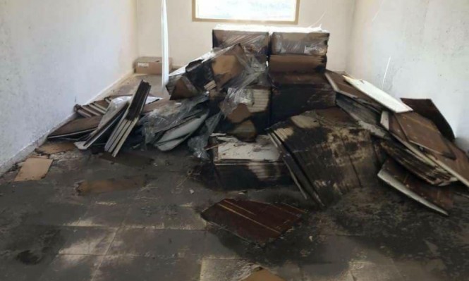 حرق 4 صفوف قبل افتتاح مدرسة بأسبوع في رهط