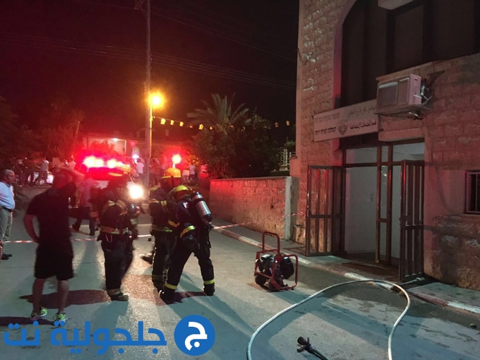 حريق في مكاتب الشؤون الاجتماعية في كفر قرع