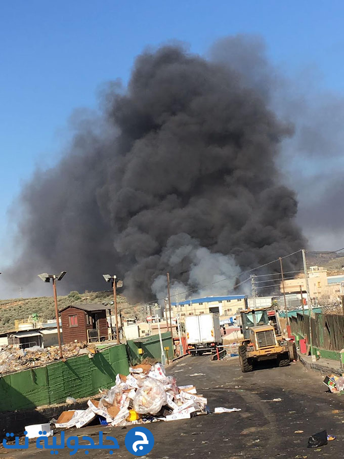 اندلاع حريق هائل في أحد المصانع في كفركنا