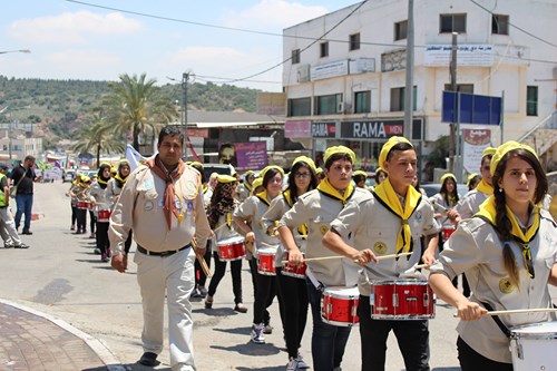 كفرقرع تستقبل المسيرة الكشفية السنوية