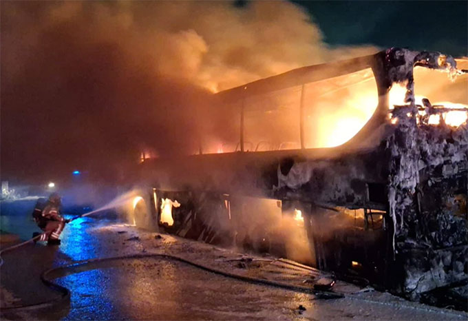 حريق في أربع حافلات في شفاعمرو
