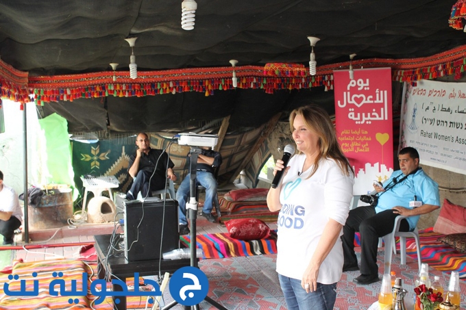 شيري اريسون في ضيافة صبحة أبو غانم في رهط ضمن يوم الاعمال الخيرية
