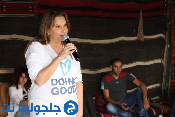 شيري اريسون في ضيافة صبحة أبو غانم في رهط ضمن يوم الاعمال الخيرية