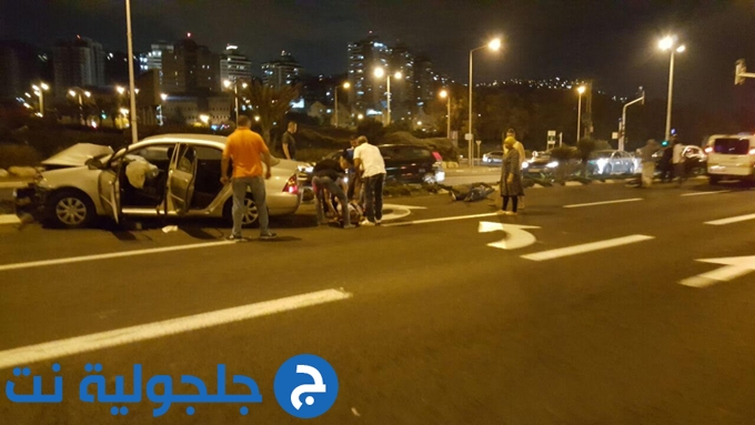 ثلاث اصابات في حادث طرق في حيفا