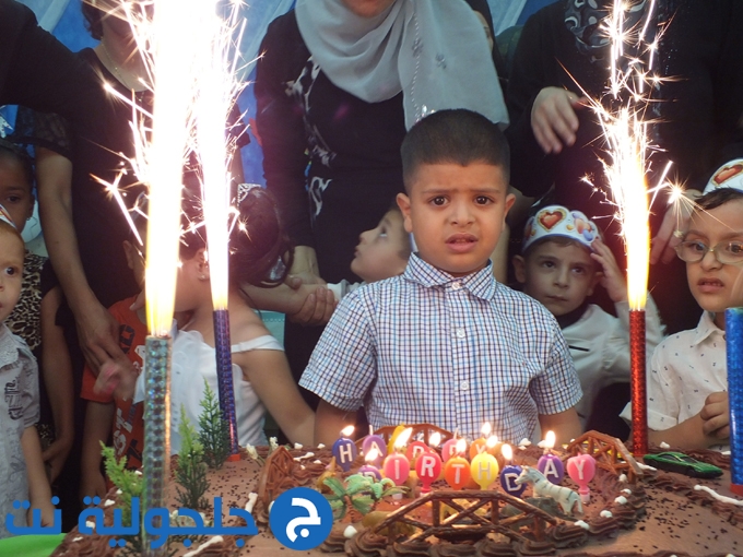 عيد ميلاد جماعي في صف ازهار الجنة في روضة فرسان الاوائل في جلجولية