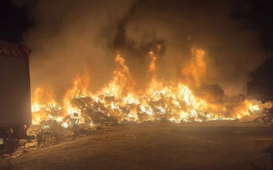 اندلاع حريق كبير بمكب النفايات قرب عسفيا