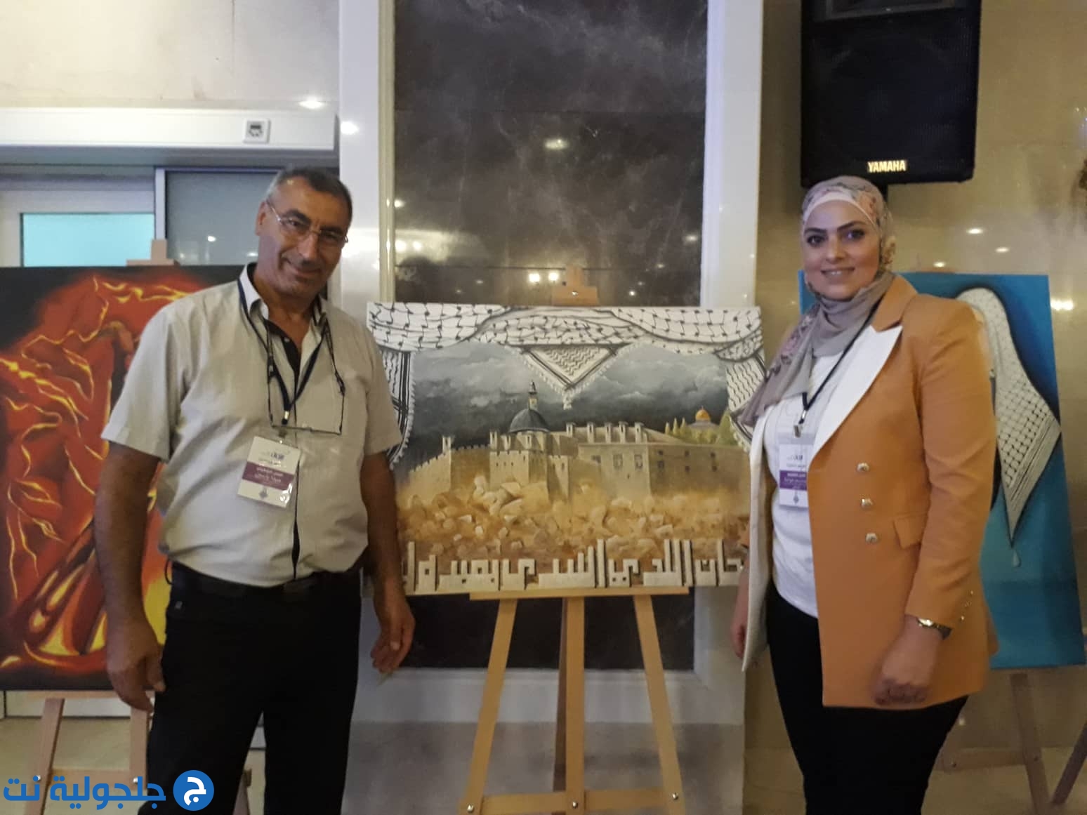 اختتام مهرجان الفن نور الحضارات بمشاركة الرسامة ميساء سعد سليم ابنة جلجولية 