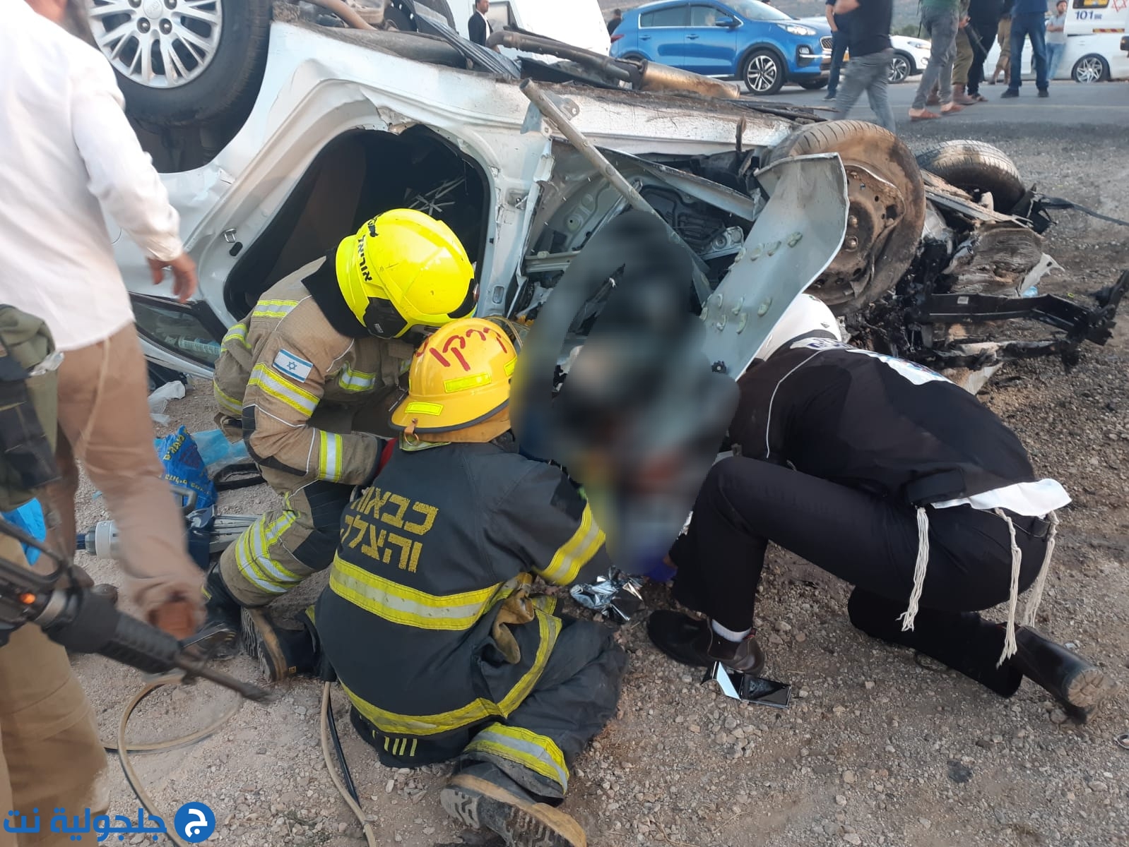 مصرع ثلاثة شبان فلسطينيين بحادث طرق مع سيارة اسرائيلية بمنطقة نابلس
