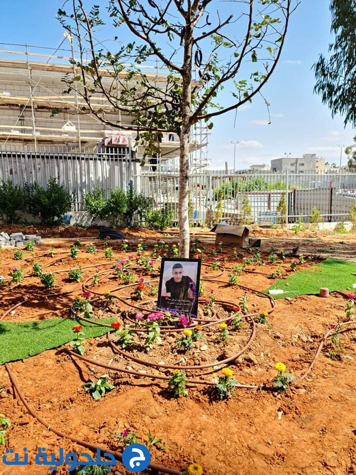 تشييد نصب تذكاري للمرحوم الطالب محمد عدس في مدرسة الرازي في جلجولية 
