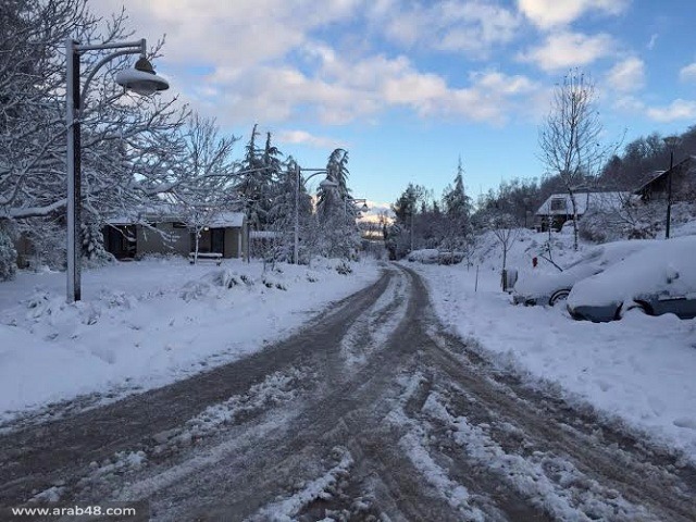 جبل الشيخ يستقبل المتنزهين وهواة التزلج على الثلج